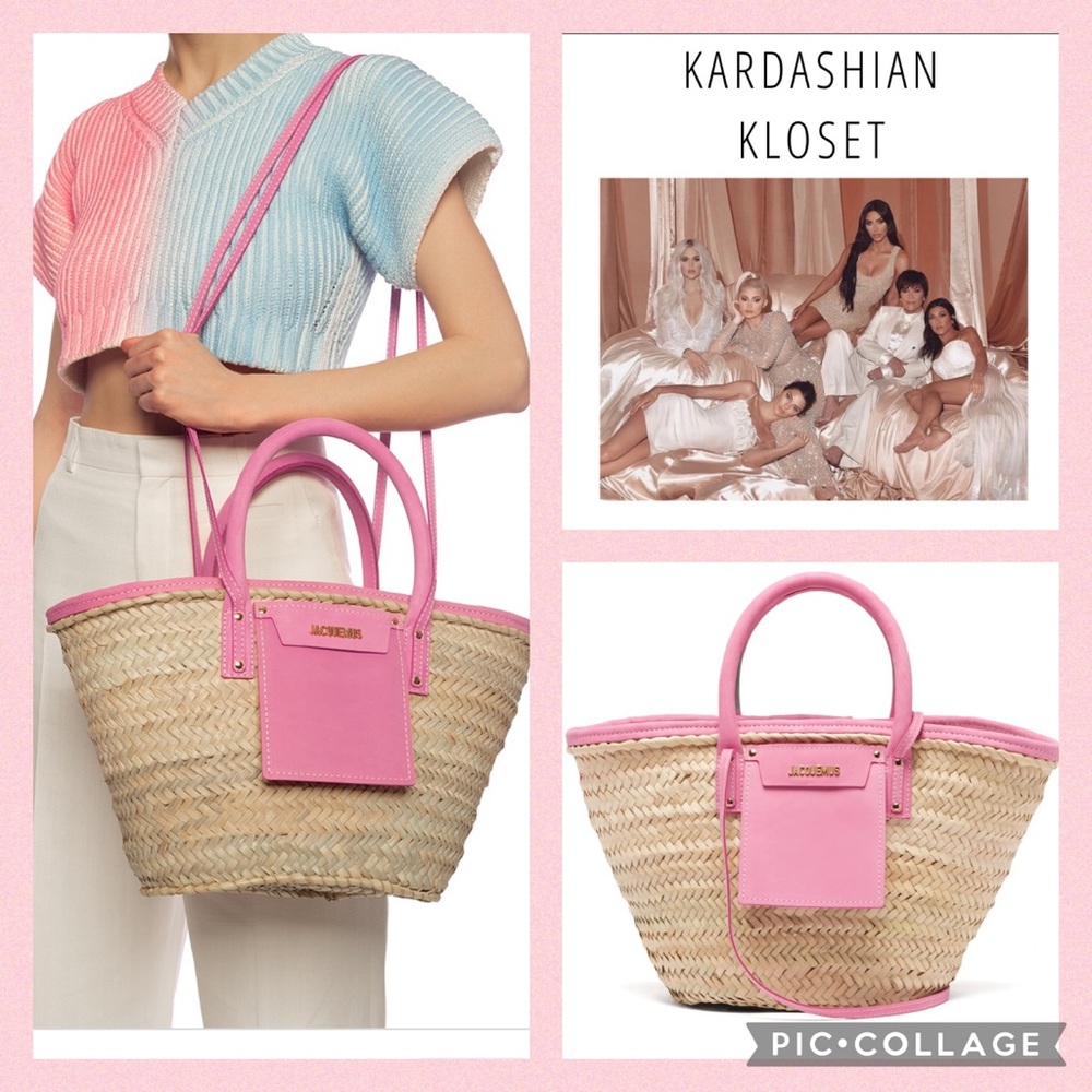 Owned by Kylie Jenner! Jacquemus logo straw bag
